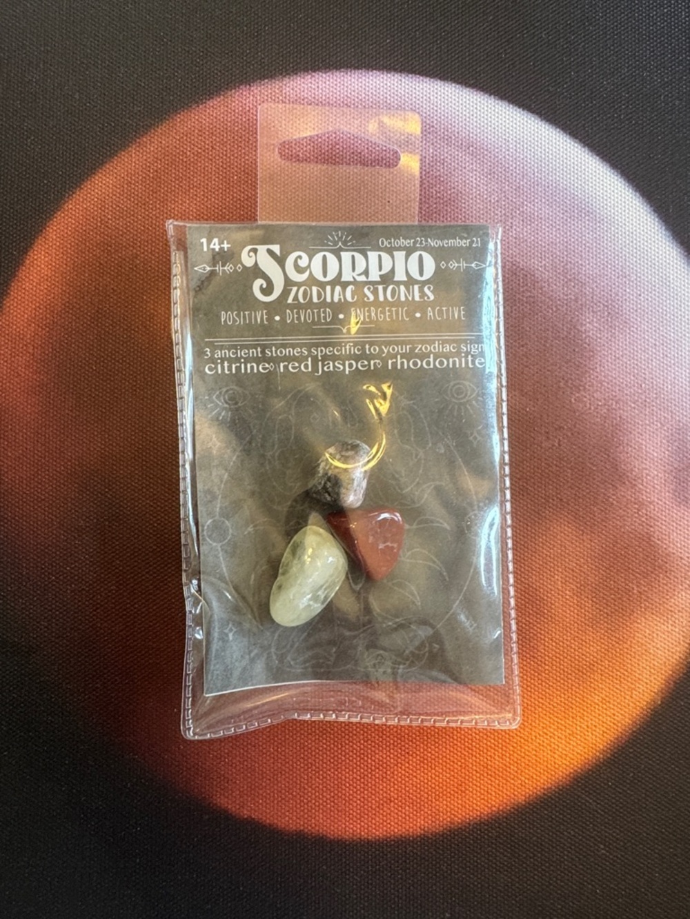 Scorpio Zodiac Stones - Citrine, Red Jasper, Rhodonite